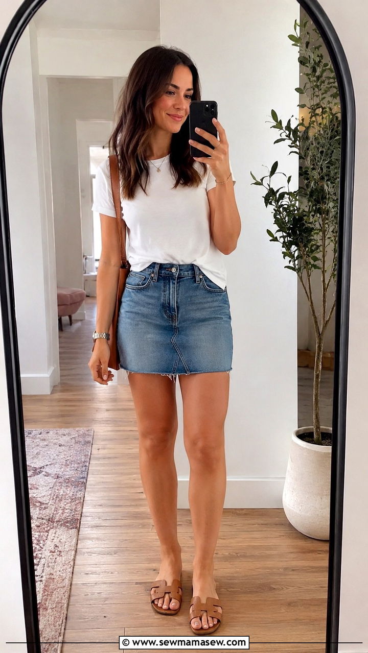 Floral Midi Dress With Cropped Denim Jacket - 20 Simple spring outfit ideas 2026
