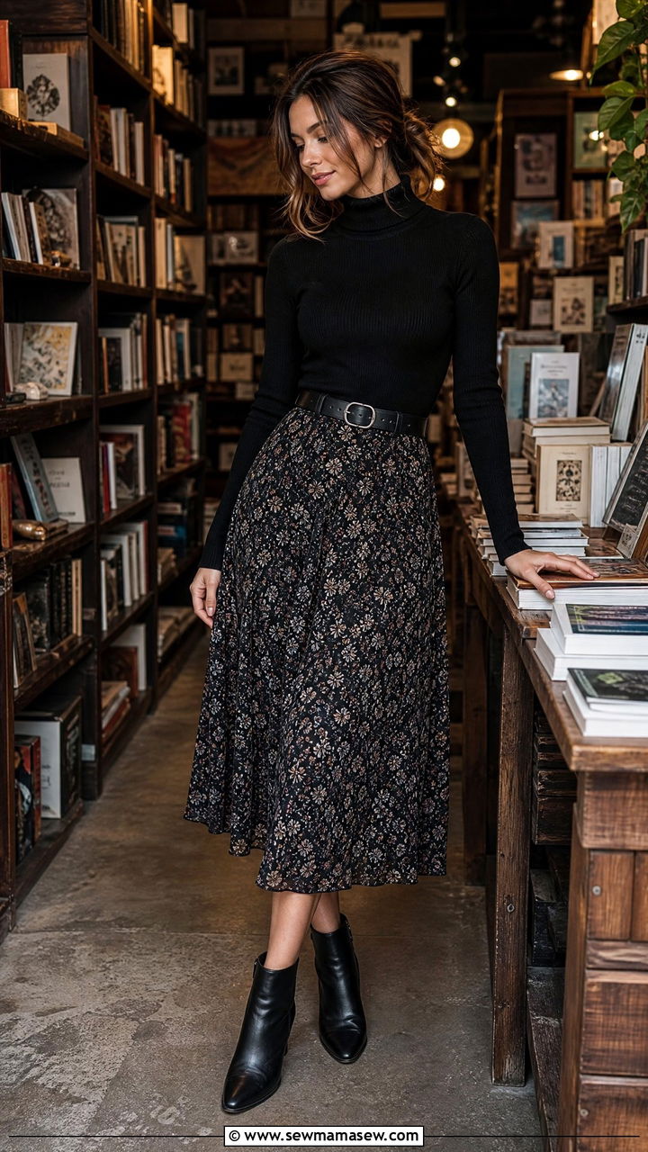 Floral Midi Skirt Outfit - 35 how to style midi skirt