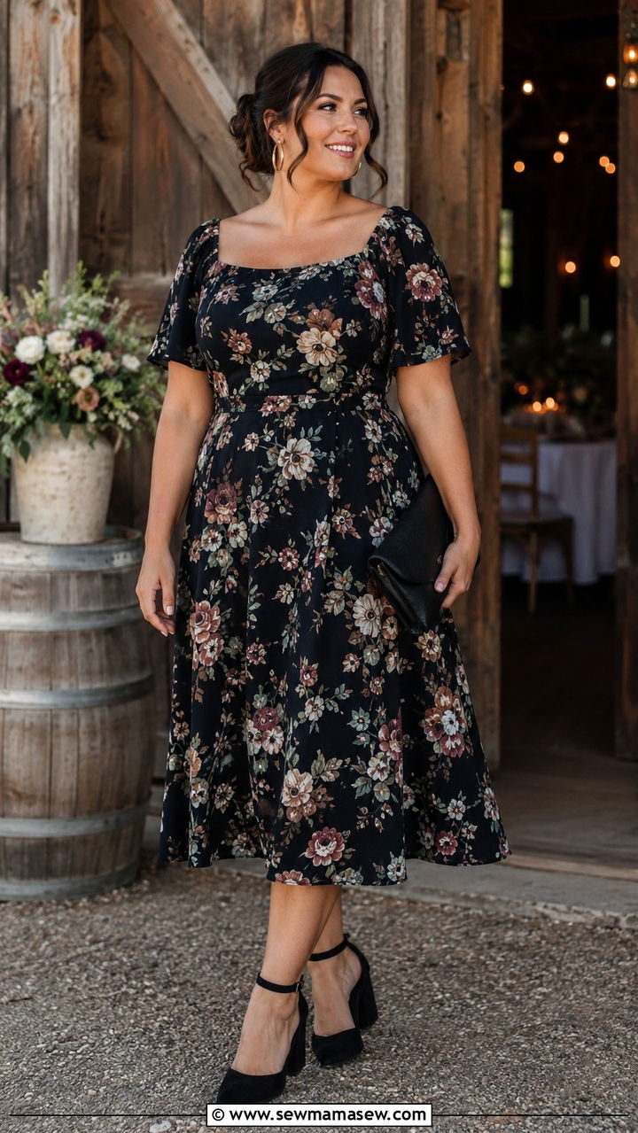 Floral Print Dress For Wedding Guest - 25 wedding guest outfits for women with tummy