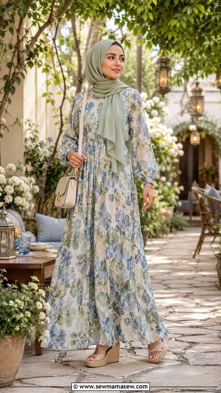 Floral Print Suhoor Outfit - 20 Suhoor outfit ideas