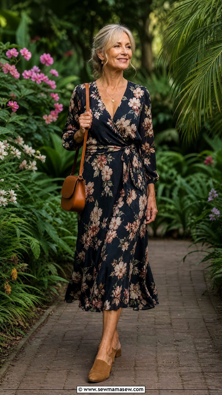 Floral print matching set for women over 50 - 30 Matching set outfit ideas for women over 50