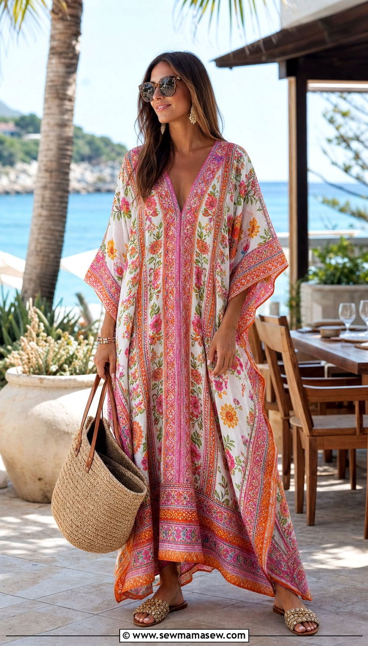 Flowy Caftan Summer Outfit - 25 Summer outfits for 80-90 degree weather