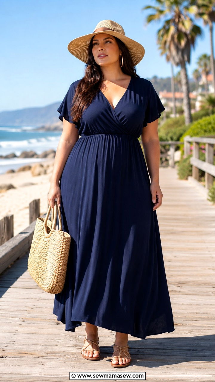 Flowy Maxi Dress For Big Calves Outfit - 25 Outfit ideas for thick calves