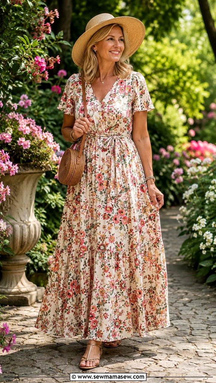 Flowy Maxi Dress Summer Outfit - 30 Trendy outfit ideas for women over 50