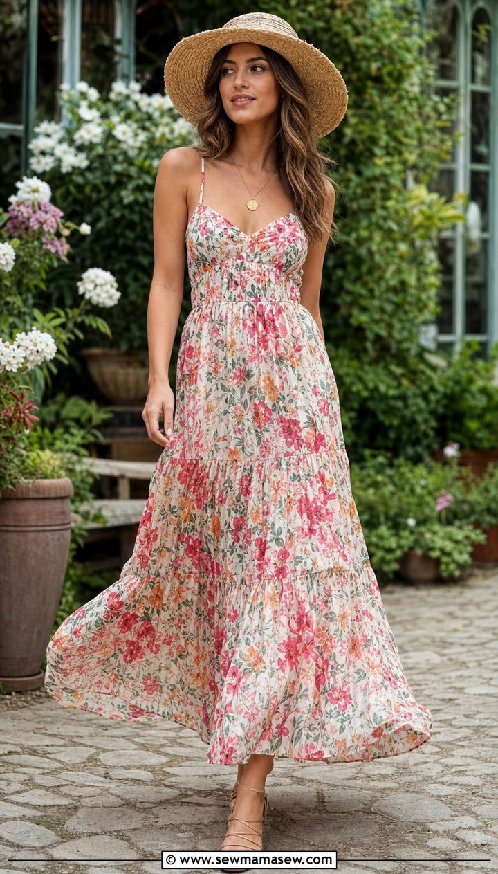Flowy Maxi Dress Summer Outfit - 25 Summer outfits for 80-90 degree weather