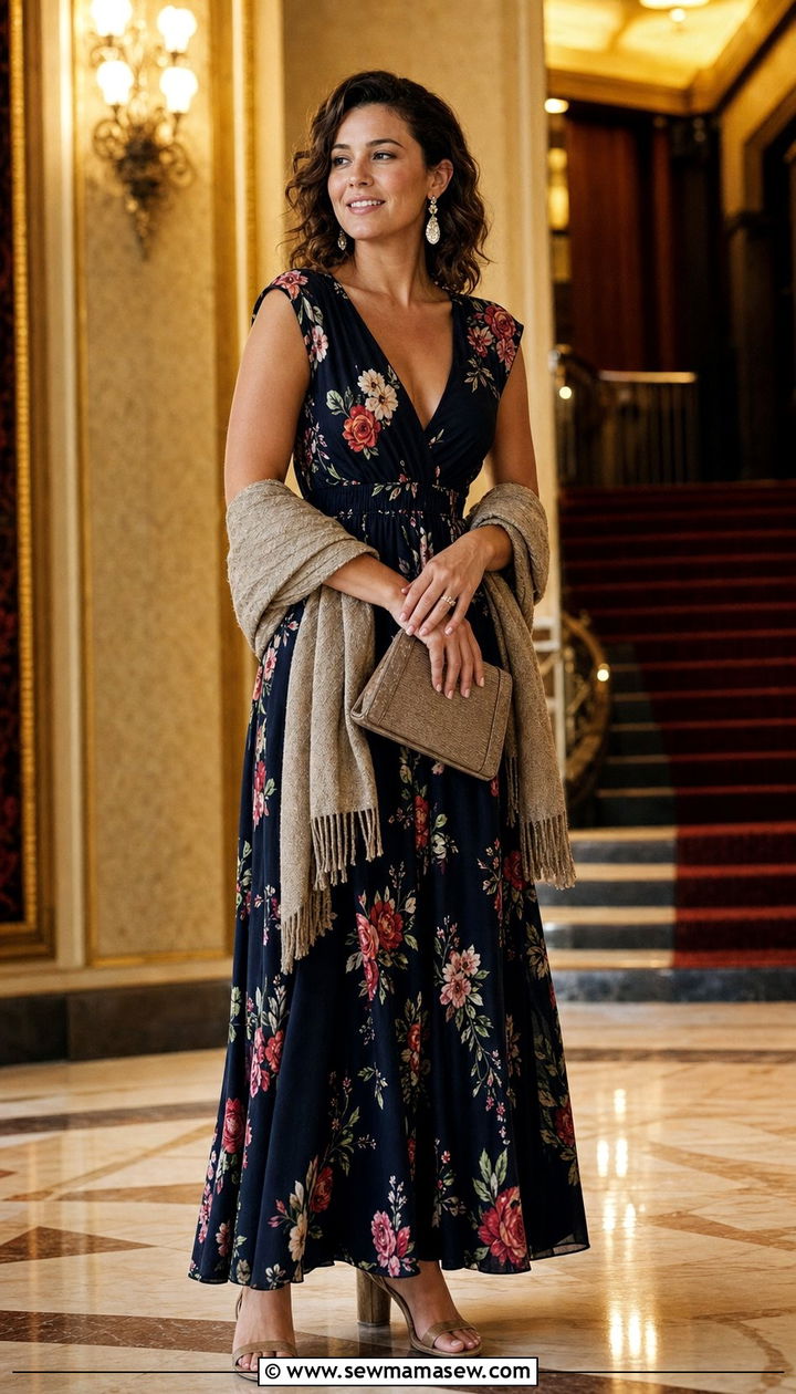 Flowy Maxi Dress for Dance Recital - 25 Dance mom outfit ideas