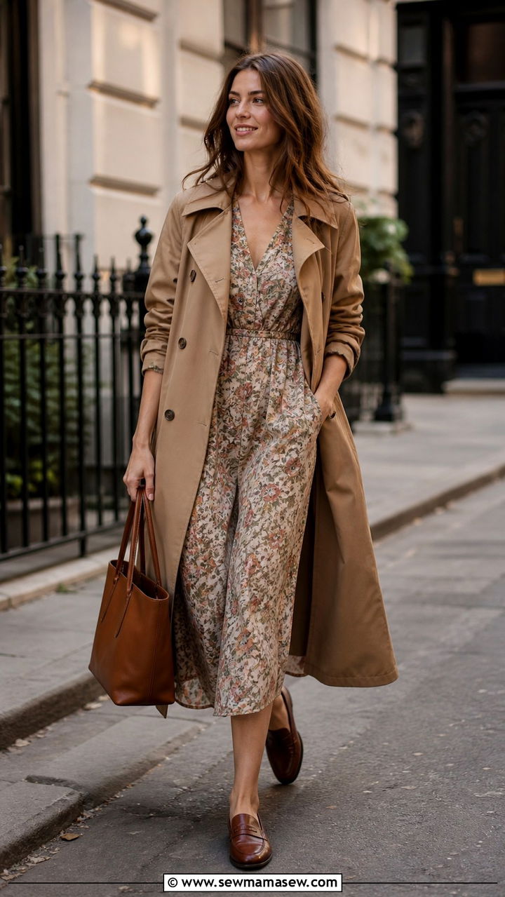 Flowy Midi Skirt with Cashmere Sweater Outfit - 40 spring work outfit ideas