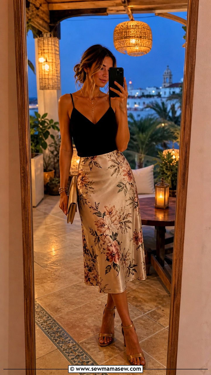 Flowy Skirt with Cute Top - 40 What to wear in Puerto Vallarta