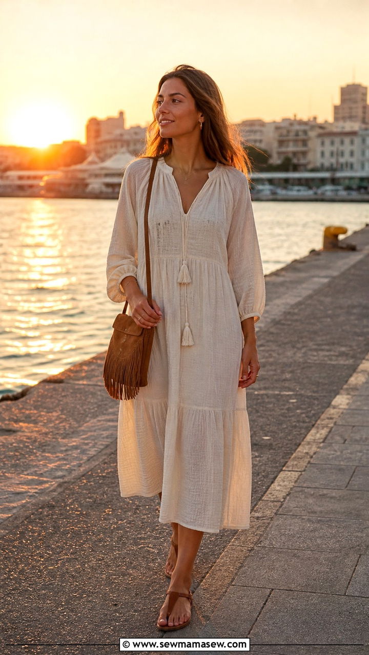 Flowy peasant dress for Athens sightseeing - 40 What to wear in Athens