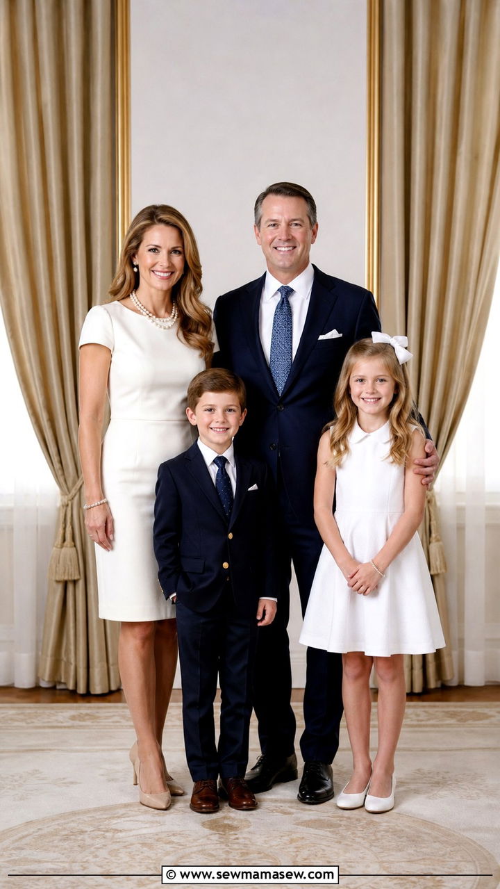 Formal tailored family portrait outfits - 40 Family photo outfit ideas