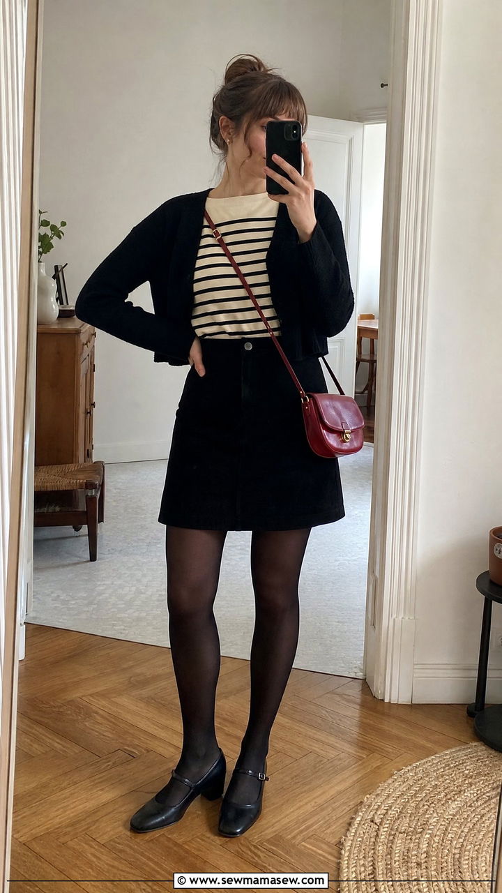 French Girl Breton Top Outfit - 30 French girl outfits inspo
