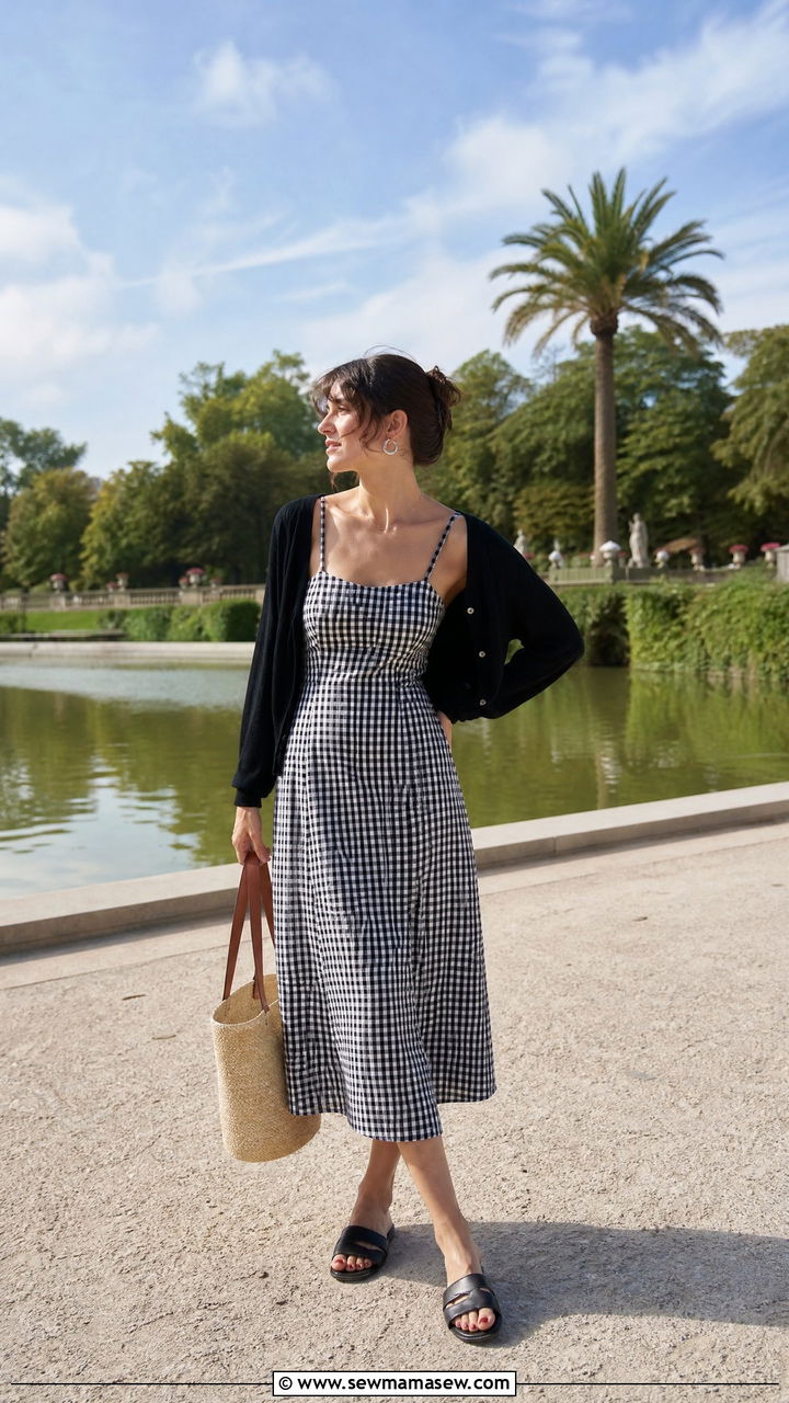 French Girl Gingham Dress Outfit - 30 French girl outfits inspo