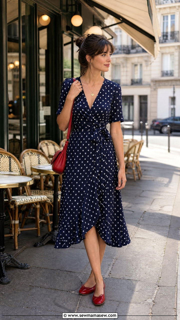 French Girl Polka Dot Dress Outfit - 25 French girl outfit ideas Jeanne Damas