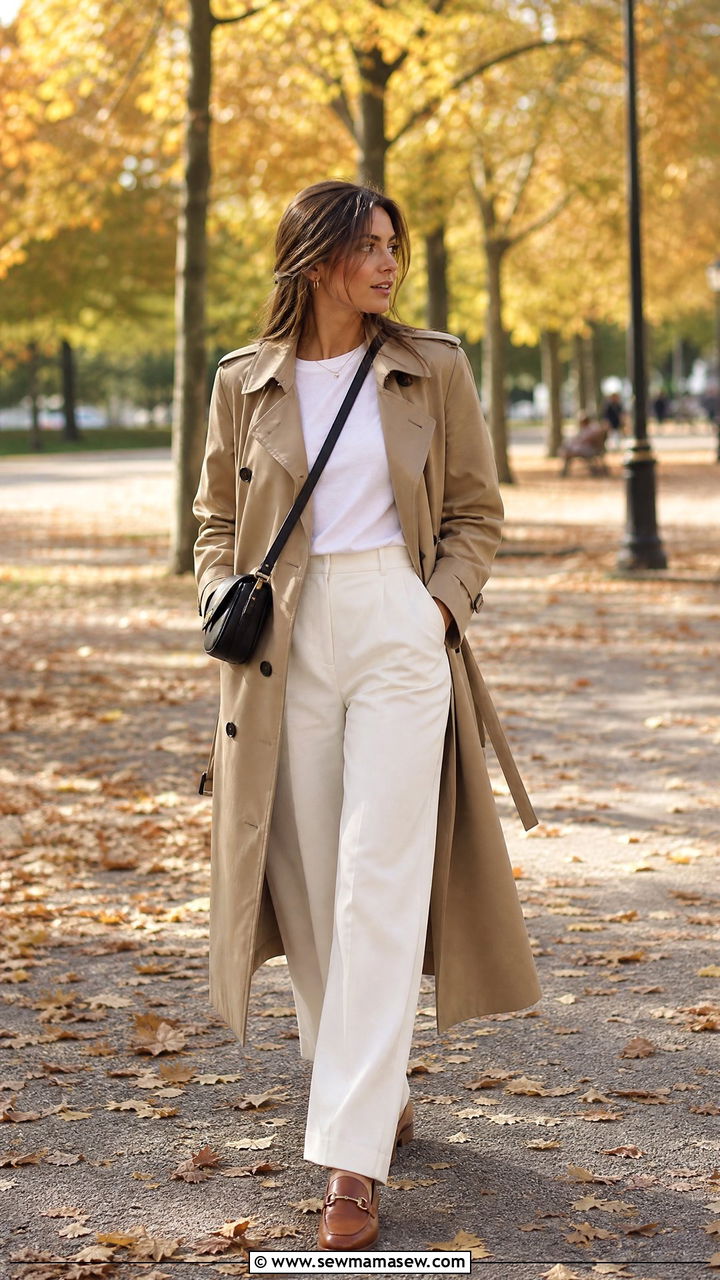 French Girl Trench Coat Outfit - 30 French girl outfits inspo