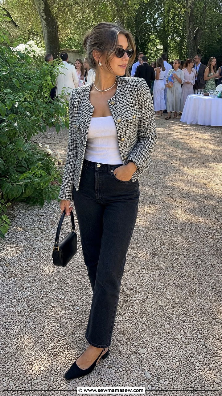 French Girl Tweed Jacket Outfit - 30 French girl outfits inspo