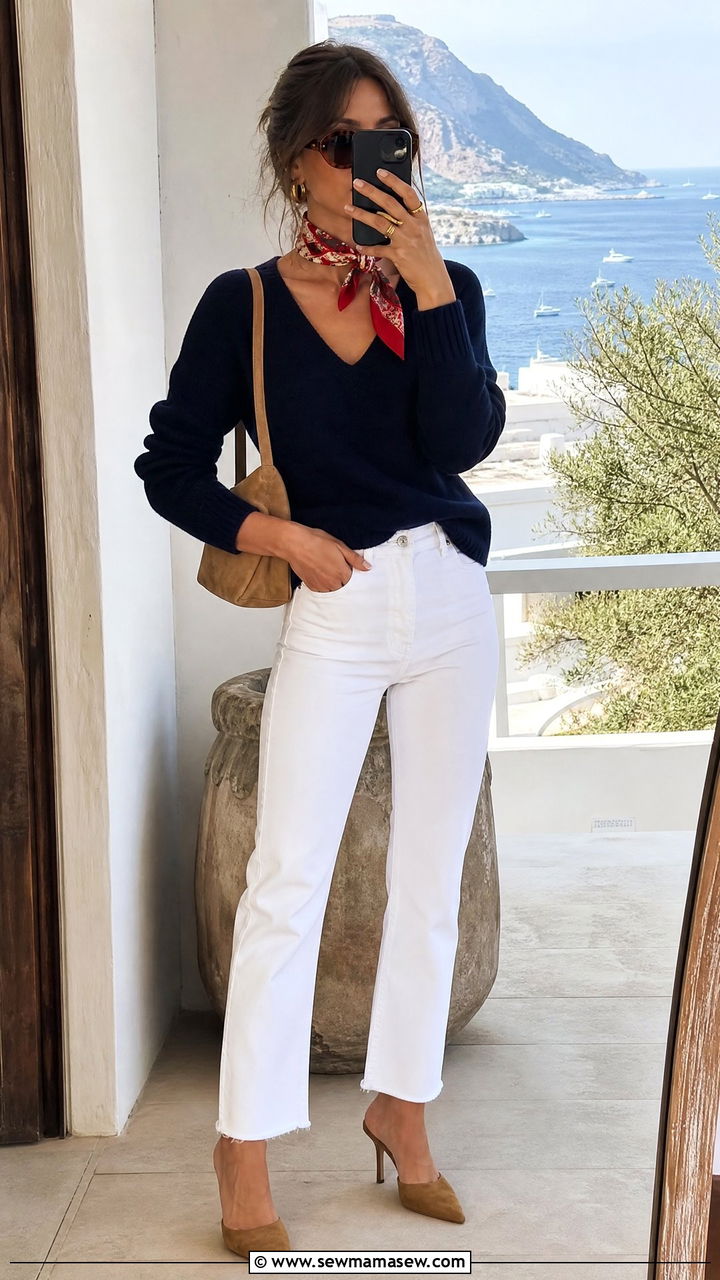 French Girl White Jeans Outfit - 30 French girl outfits inspo