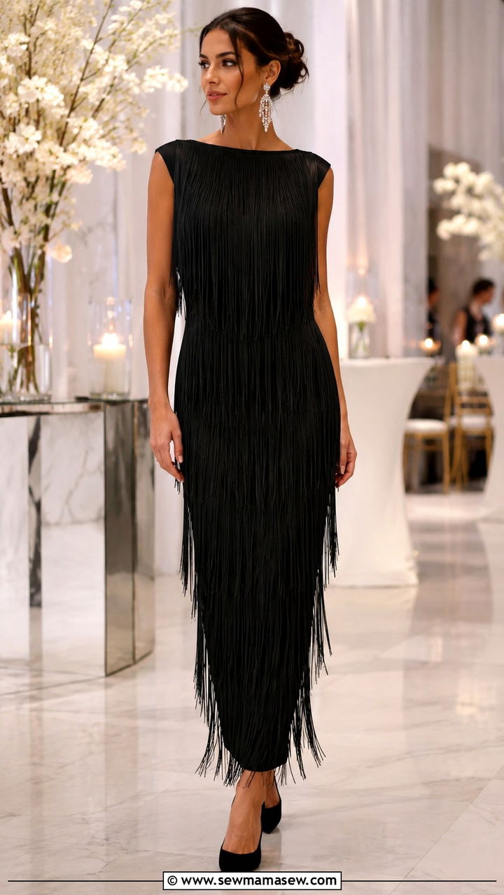 Fringe Dress with Minimalist Heels - 25 2026 fashion trends women classy