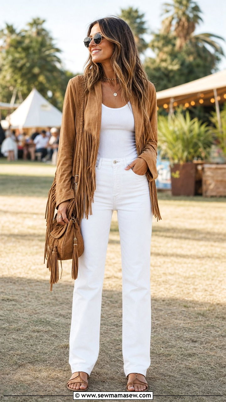Fringe suede jacket spring outfit - 25 Spring suede outfits