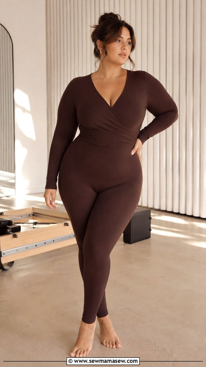 Full Length Bodysuit - 30 Plus size pilates outfit ideas
