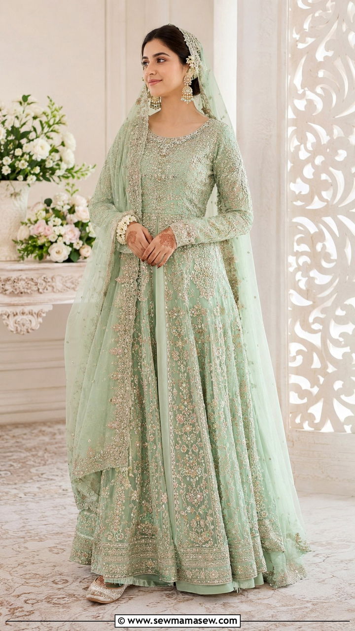 Full Sleeve Lehenga For Nikkah - 20 Modest outfit ideas for Nikkah