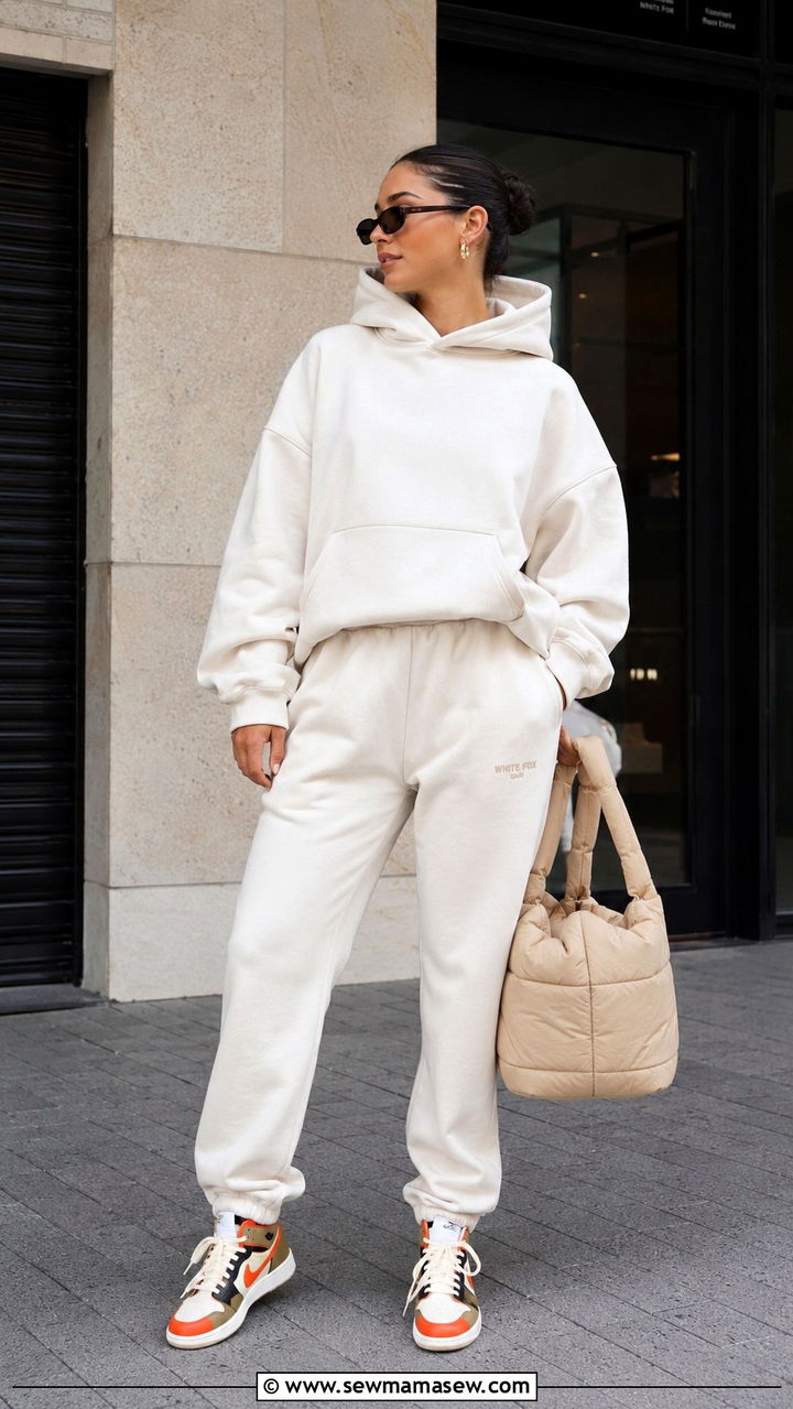 Full Sweatsuit With Statement Sneakers - 30 sneaker outfits