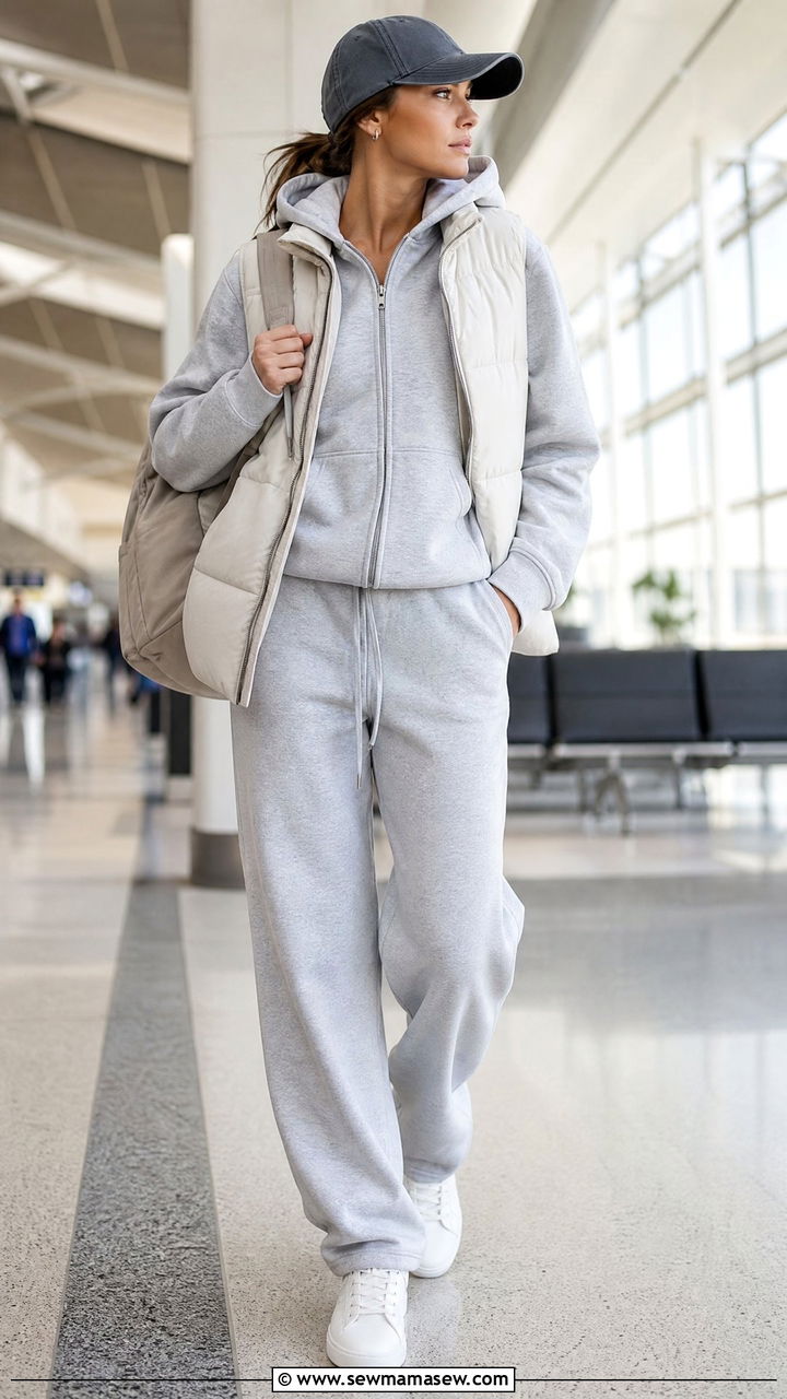 Full Zip Hoodie Matching Set Airport Outfit - 30 Matching set outfit ideas for airport