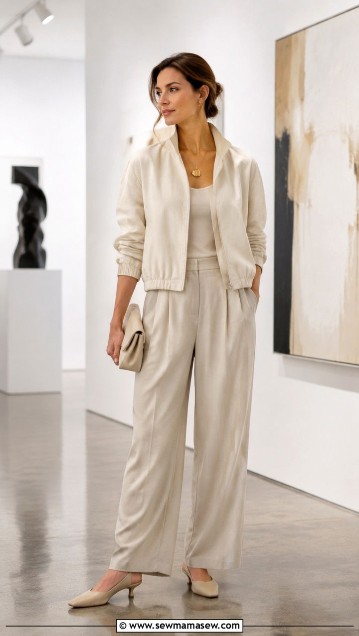 Funnel Neck Jacket Spring Outfit - 30 spring outfits 2026 women aesthetic