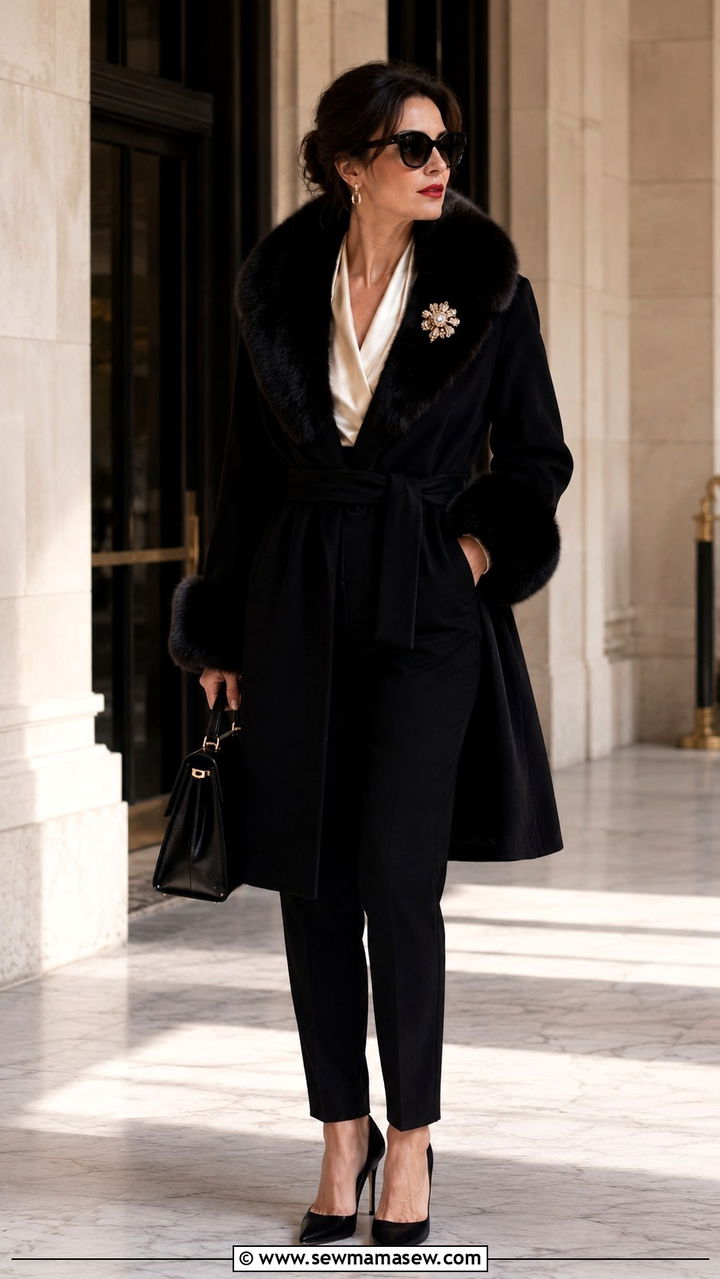Fur Trimmed Coat Outfit - 25 Mob wife aesthetic outfit ideas 2026