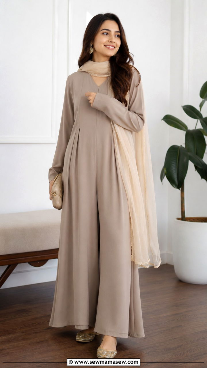 Fusion Jumpsuit with Khussa Shoes - 20 Faisalabad outfit ideas