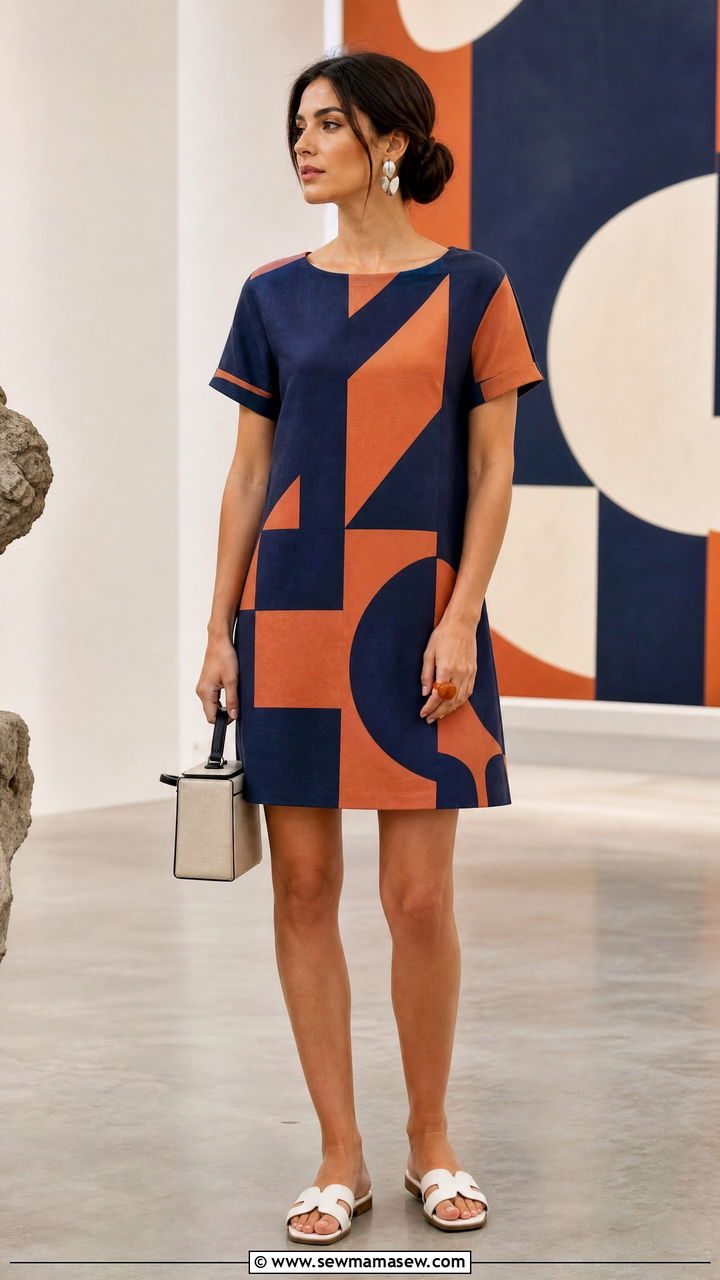 Geometric Dress Italy Outfit - 30 Italy outfits ideas