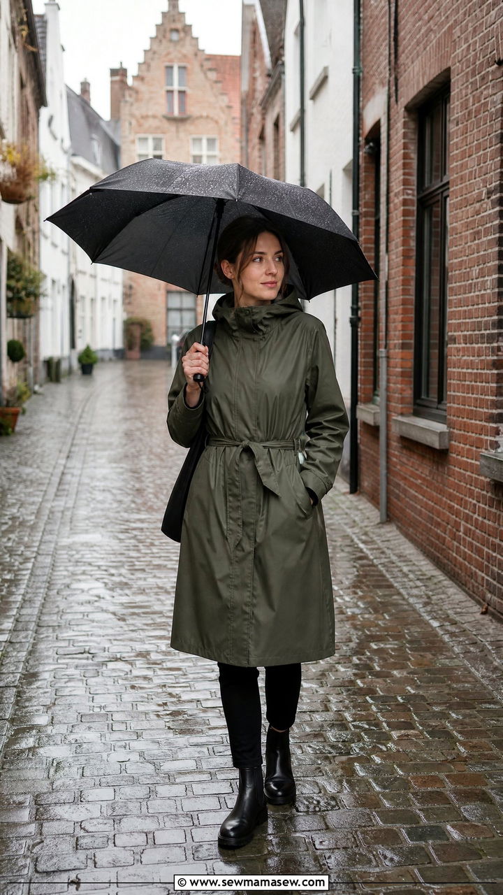 Ghent Rainy Day Outfit With Waterproof Trench And Ankle Boots - 25 Ghent outfit ideas