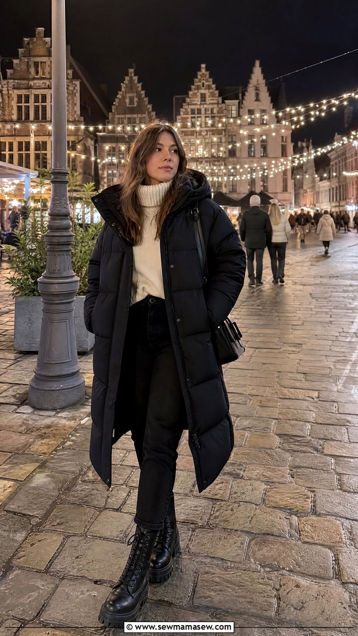 Ghent Winter Outfit With Puffer Coat And Chunky Boots - 25 Ghent outfit ideas