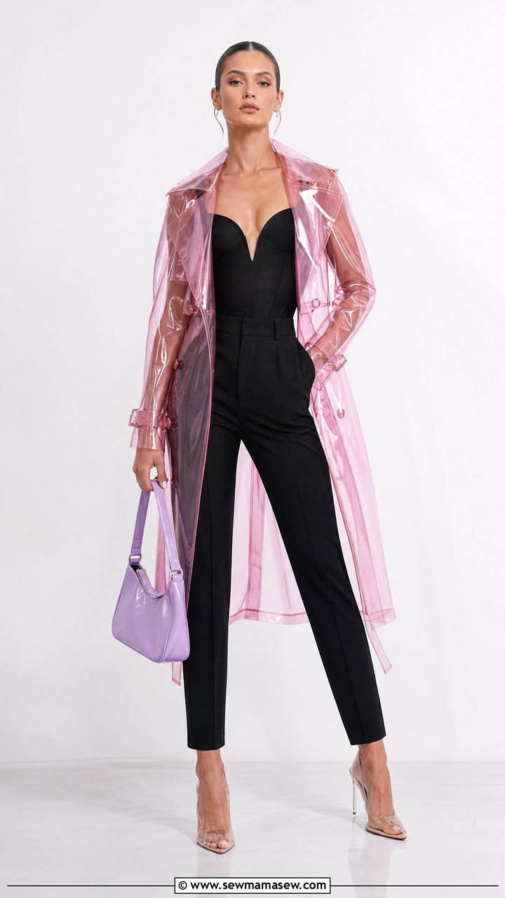 Gimme Gummy Sheer Rubber Trench Coat - 20 2026 Pinterest predicts outfits