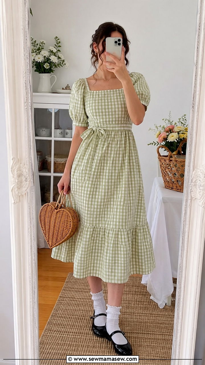 Gingham Cottagecore Dress Outfit - 20 Cottagecore outfit ideas 2026