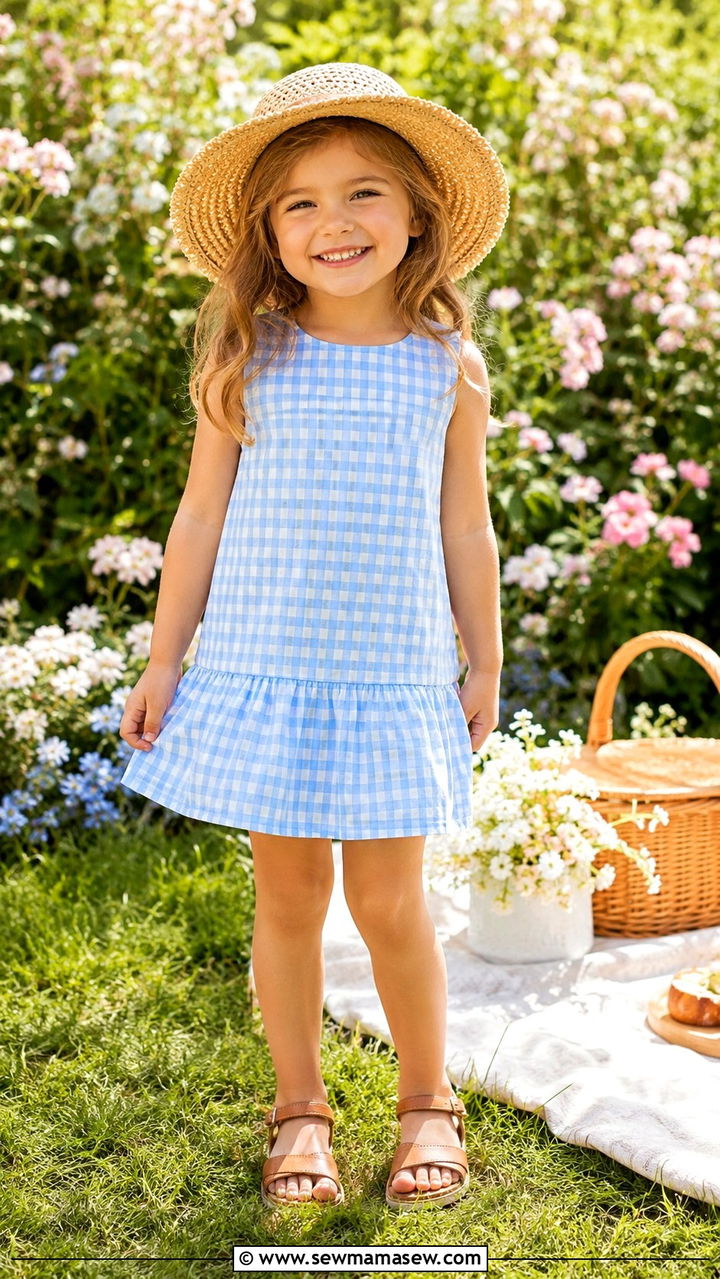 Gingham dress sandals preschool outfit - 30 Preschool outfit ideas