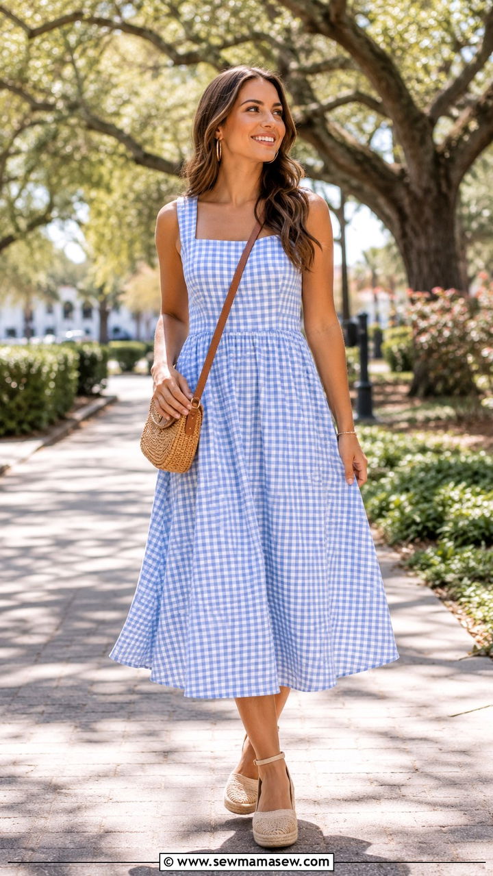 Gingham sundress with espadrilles - 20 Summer 2026 dress trends