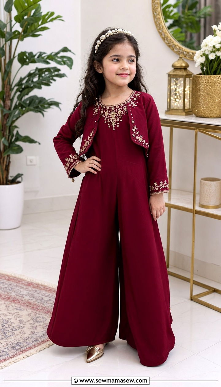 Girls jumpsuit for Eid - 25 Eid outfit ideas for little girls