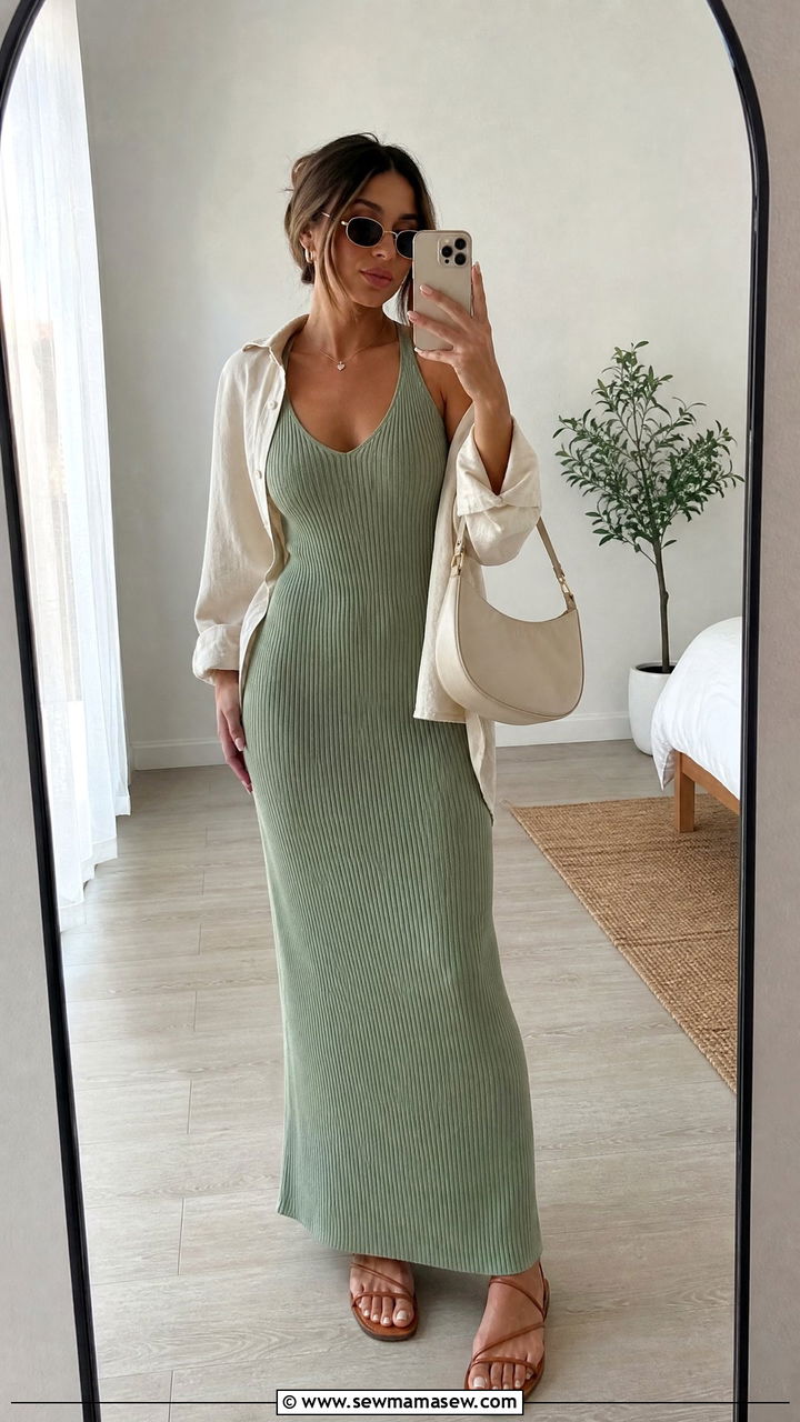 Girls trip maxi dress and sandals - 30 Girls trip outfit ideas