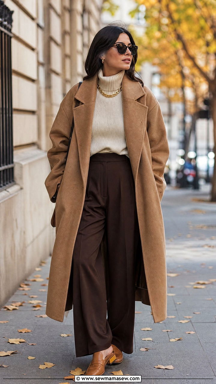 Glamoratti Oversized Coat With Funnel Neck Sweater - 30 glamoratti outfits to copy