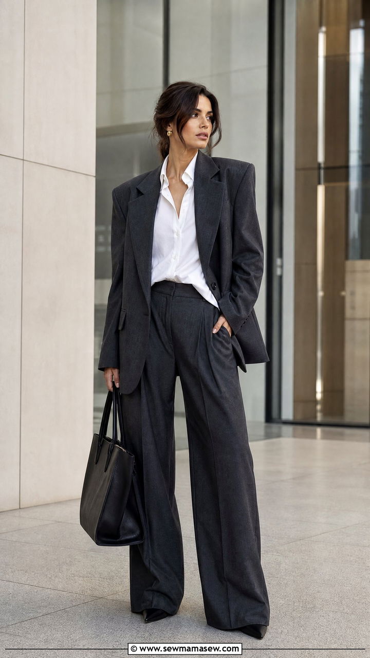 Glamoratti Oversized Suit With White Button Down - 30 glamoratti outfits to copy