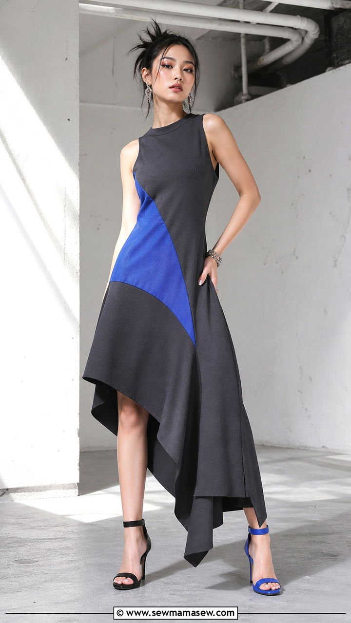 Glitchy Glam Asymmetrical Dress With Mismatched Heels - 20 2026 Pinterest predicts outfits