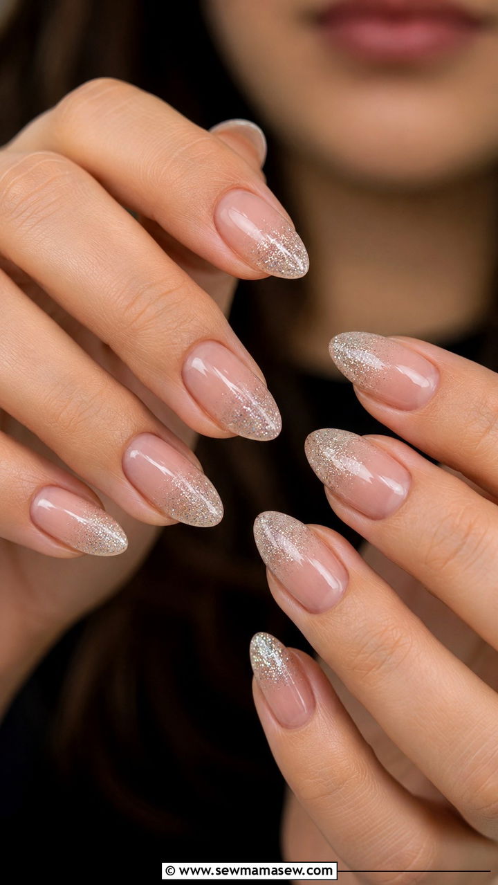Glitter Ombre Gel Nails - 50 gel polish