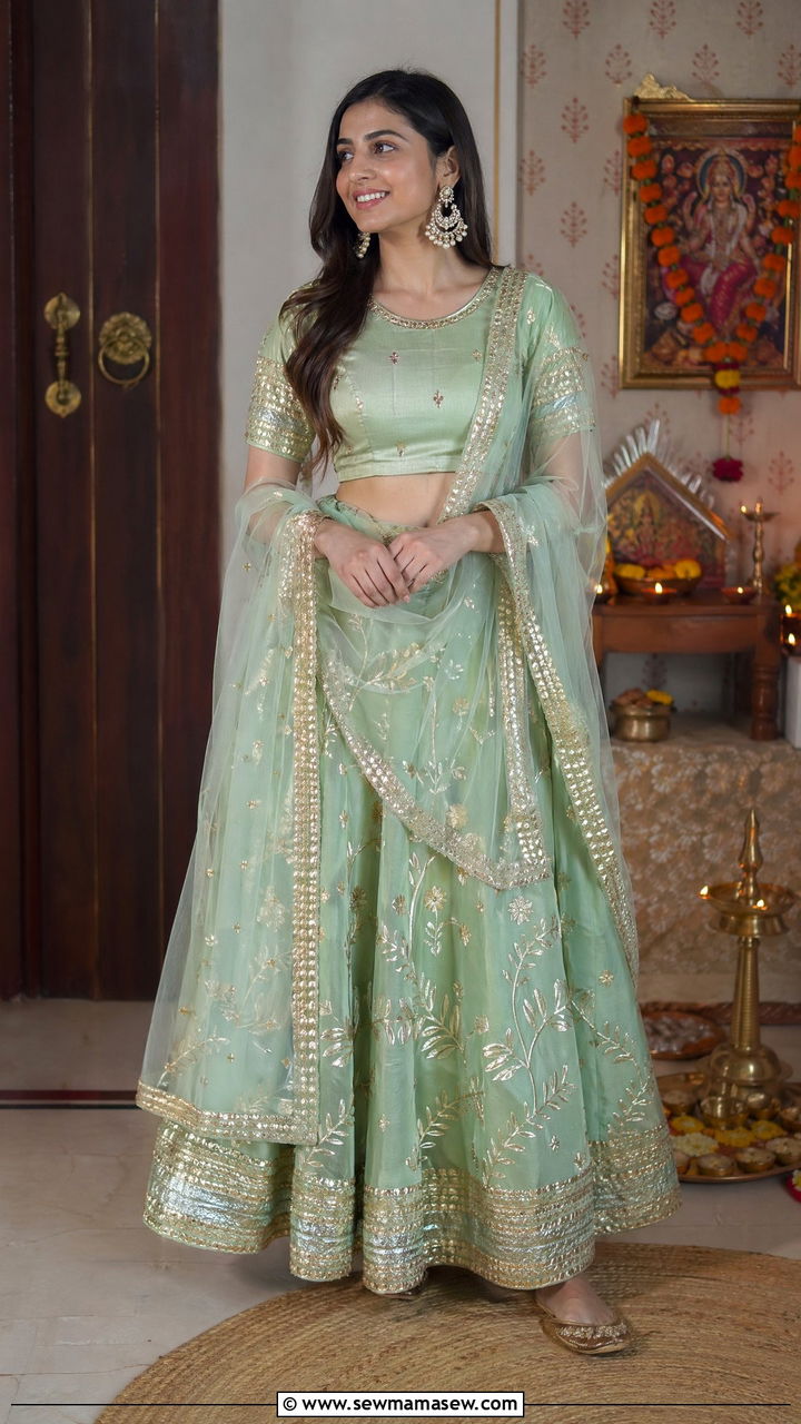 Gota Patti Lehenga - 35 Diwali outfit ideas