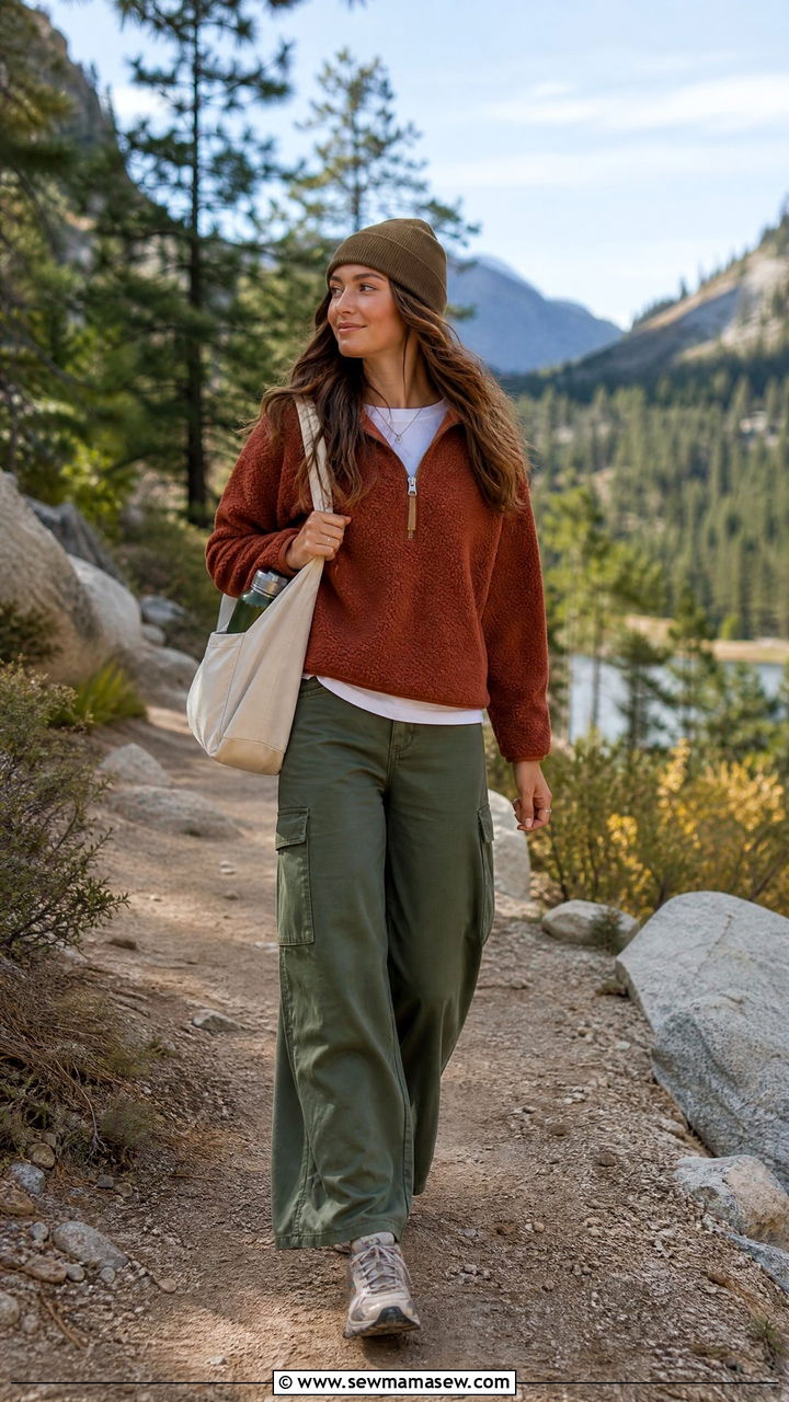 Granola Girl Outfit With Hiking Sneakers - 25 Hot girl walk outfit ideas 2026