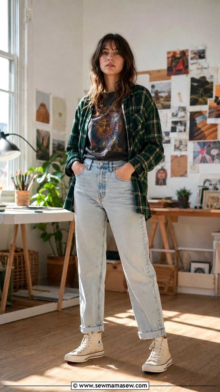 Graphic Designer Outfit With Graphic Tee And Converse - 20 Graphic designer outfit ideas