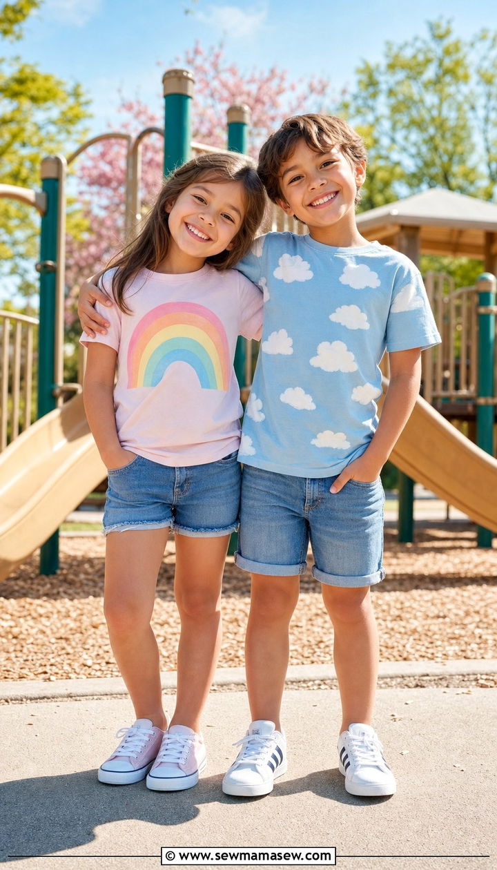 Graphic T Shirt Sibling Outfits For Spring - 25 Spring sibling outfit ideas