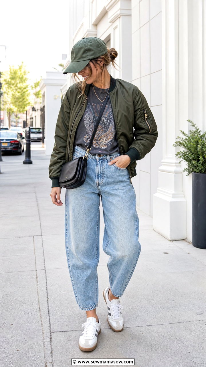Graphic Tee With Barrel Jeans Look - 25 how to style barrel jeans