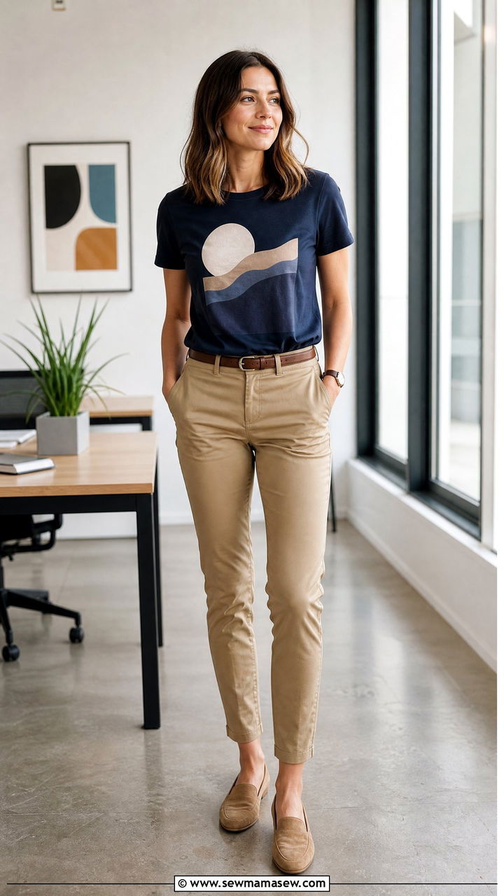 Graphic Tee With Chinos - 25 how to style graphic tee