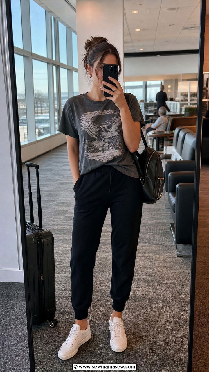 Graphic Tee With Joggers - 25 how to style graphic tee