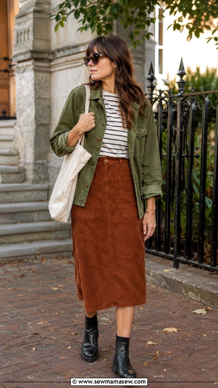 Graphic Tee and Satin Maxi Skirt - 30 transitional skirt outfit ideas